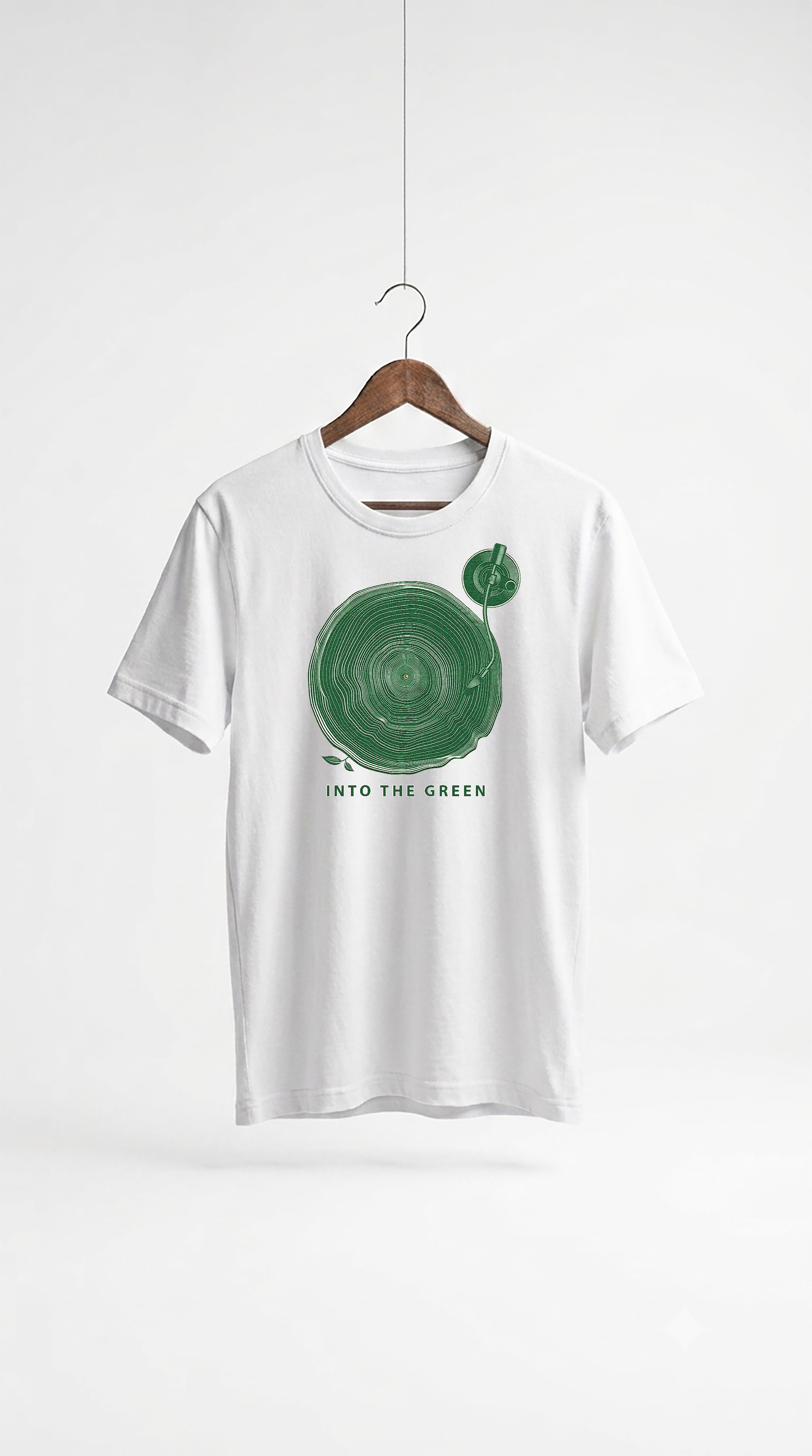 تی شرت نخ پنبه یونیسکس طرح گرامافون درختی از کالکشن طرح های طبیعتگردی (عمومی)